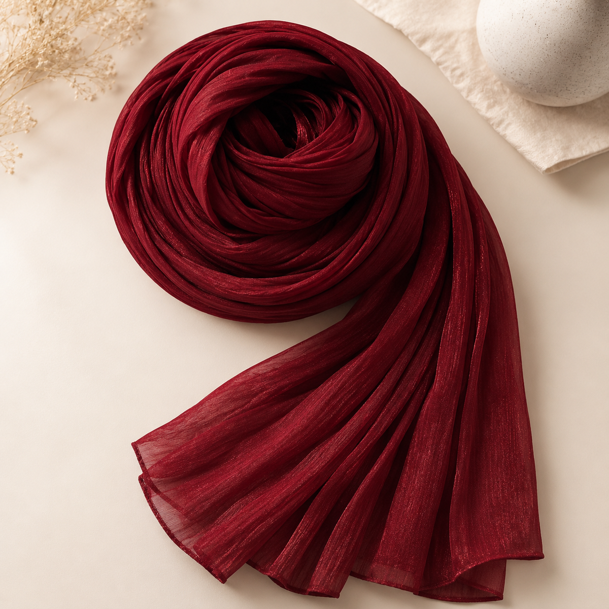 2 Meter Shimmer Organza Hijabs