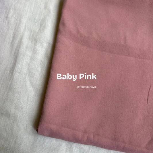 2 Meter Heavy Malaysian Chiffon Hijab – Baby Pink