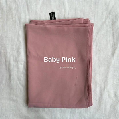 2 Meter Heavy Malaysian Chiffon Hijab – Baby Pink