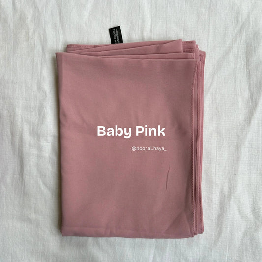 2 Meter Heavy Malaysian Chiffon Hijab – Baby Pink