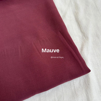2 meter heavy Malaysian chiffon hijab in Mauve by Noor Al Haya