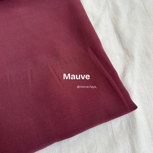2 meter heavy Malaysian chiffon hijab in Mauve by Noor Al Haya