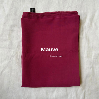 2 meter heavy Malaysian chiffon hijab in Mauve by Noor Al Haya