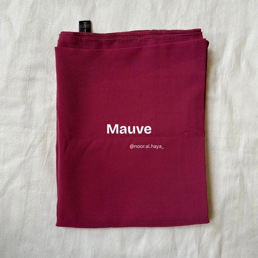 2 meter heavy Malaysian chiffon hijab in Mauve by Noor Al Haya