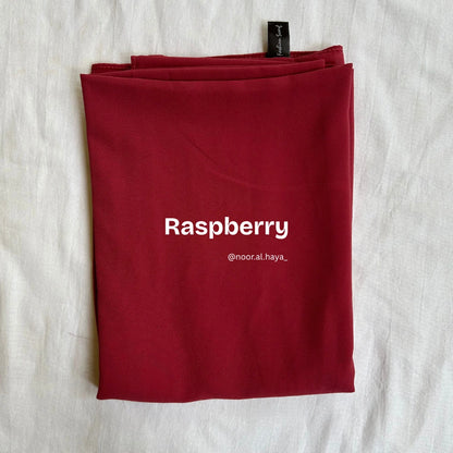 2 meter heavy Malaysian chiffon hijab in raspberry by Noor Al Haya