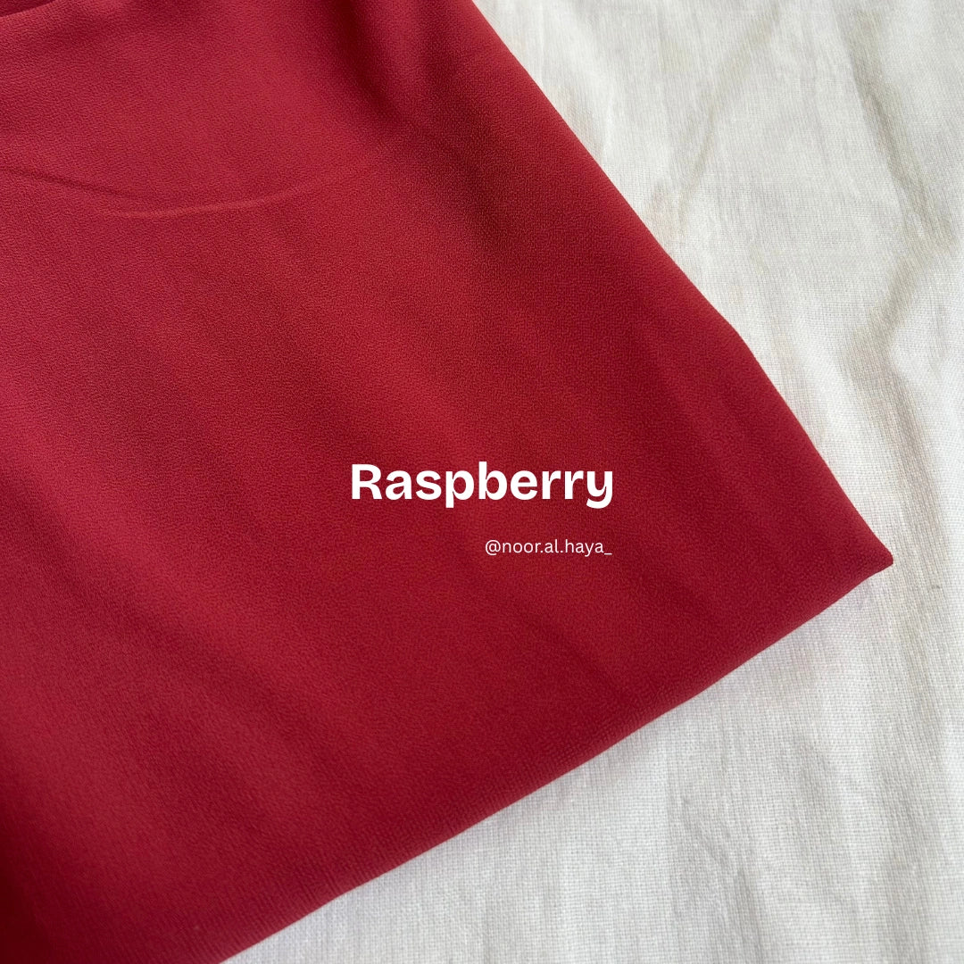 2 meter heavy Malaysian chiffon hijab in raspberry by Noor Al Haya
