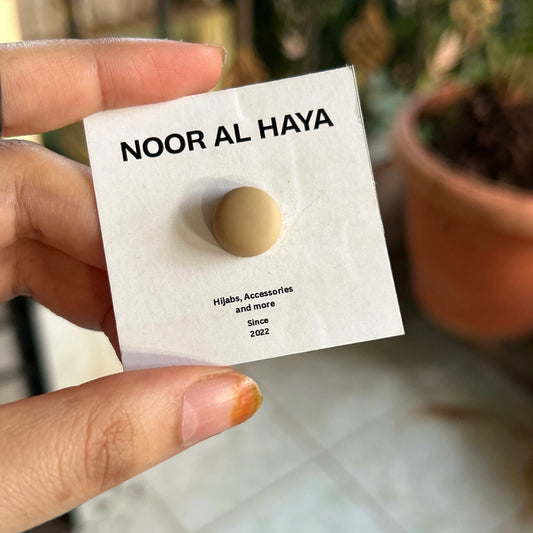 Cream Hijab Magnet | Elegant Magnetic Hijab Pin