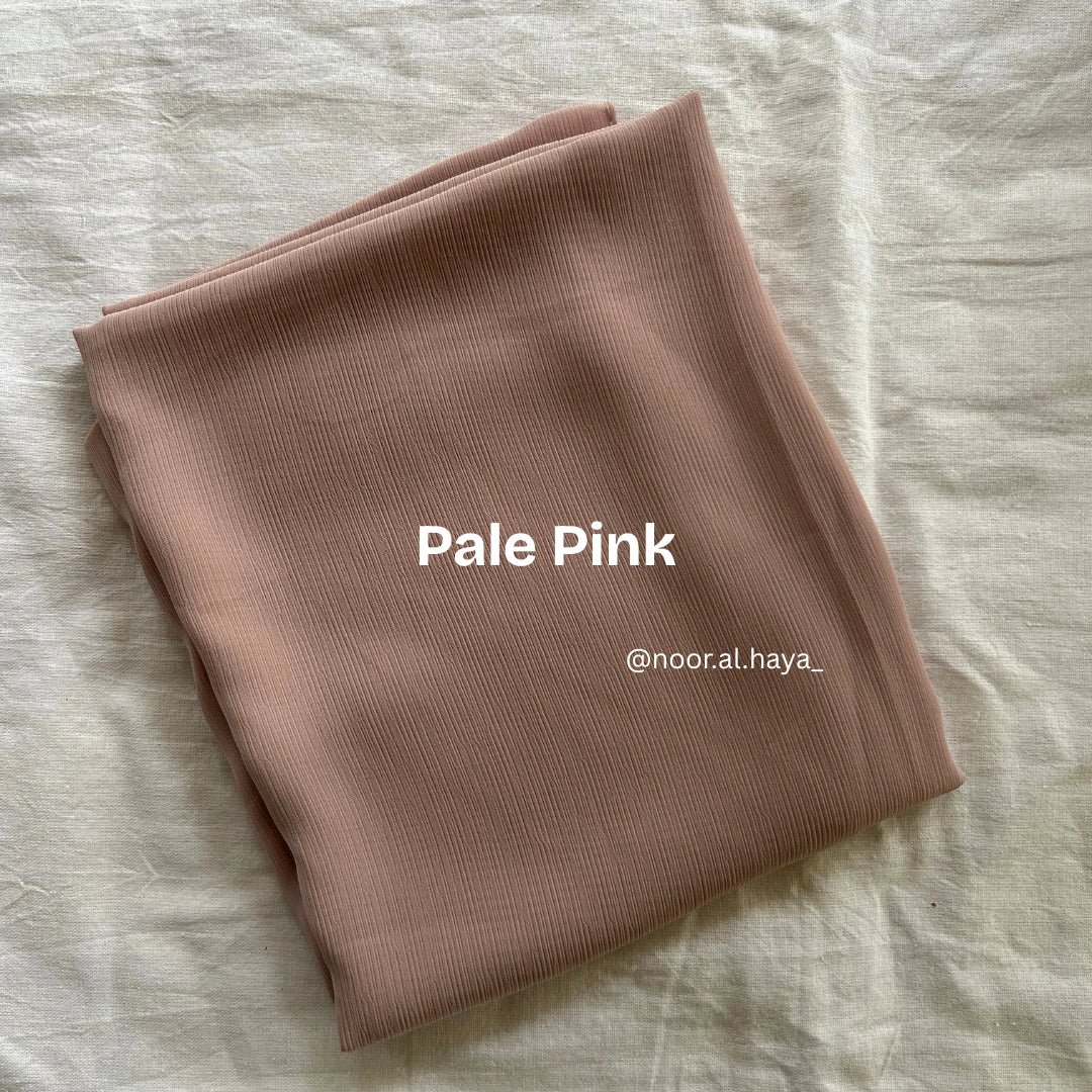 Premium georgette hijab in pale pink by Noor Al Haya